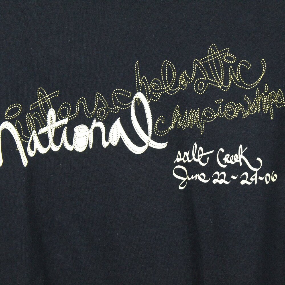 INTERSCHOLASTIC NATIONAL CHAMPIONS SALT CREEK HURLEY MEN'S BLACK T-SHIRT SZ XL - Picture 2 of 5